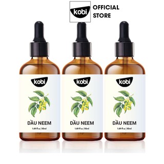 Dầu neem oil Kobi hữu cơ, nguyên chất, diệt bọ trĩ, nhện đỏ, rệp, sâu, bảo vệ hoa hồng, hoa lan, ép lạnh -3 chai 50ml