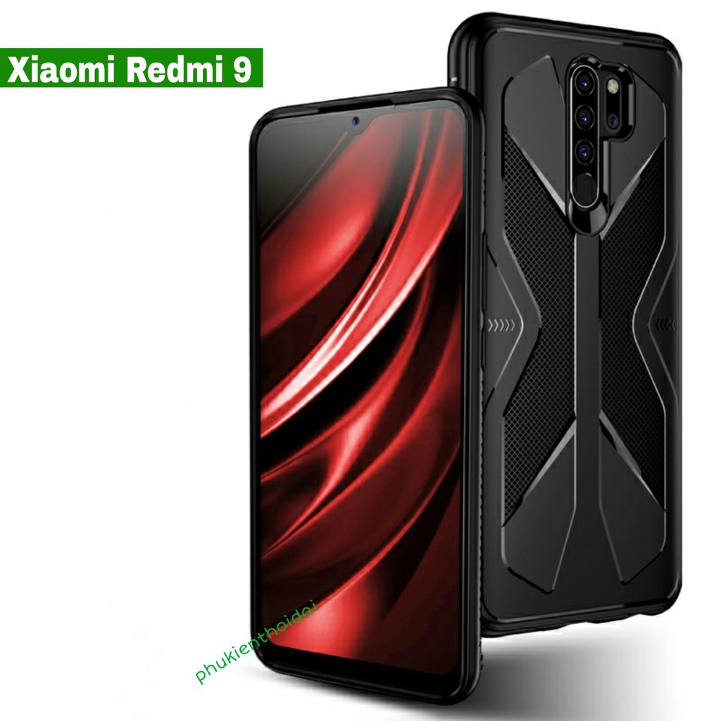 Ốp lưng Xiaomi Redmi Note 11 Plus 5G / Redmi 9 chống sốc vân Carbon Gaming cao cấp