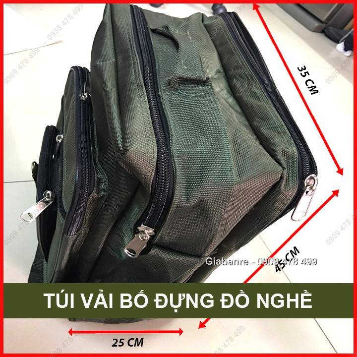 Túi Đeo 5 Ngăn Vải Dù Xanh Lính Siêu Bền - 3254