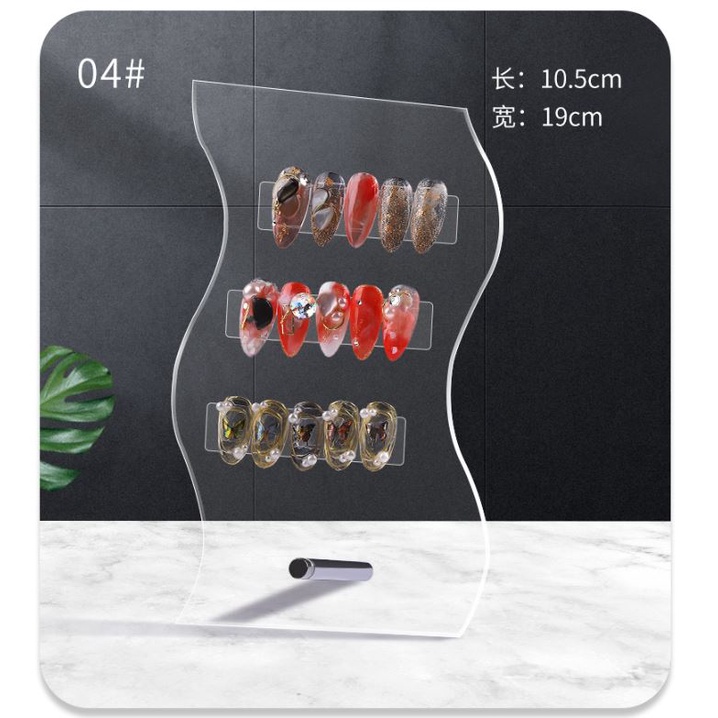 Khung Trưng Bày Móng mẫu mica  - phụ kiện nail