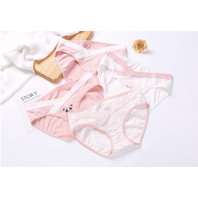Set 4 quần lót bầu cạp chéo cotton hàng Chuẩn Cao Cấp