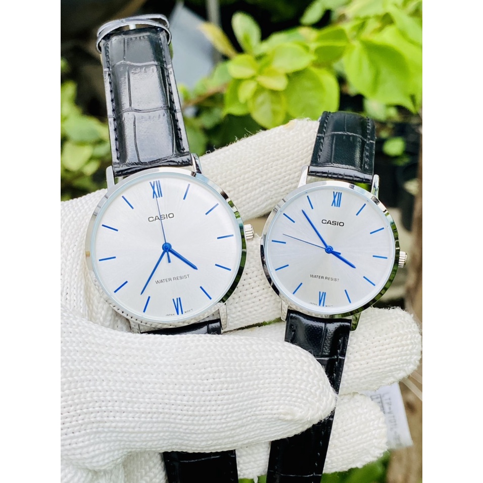Đồng hồ nam nữ casio dây da chính hãng VT01L-7