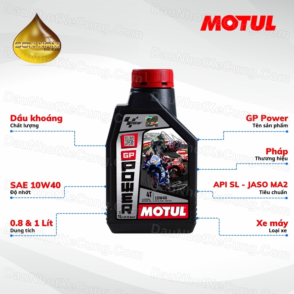 Nhớt xe máy 4 thì cao cấp MOTUL GP POWER 4T 10W40