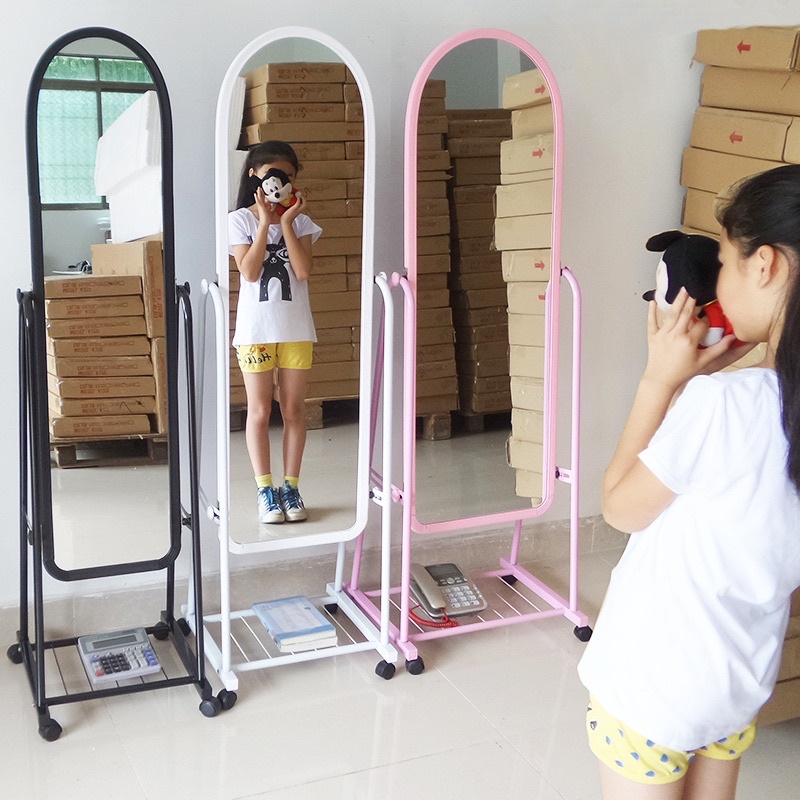 Gương soi di động toàn thân cao cấp Trường Mai Sài Gòn chất liệu gương sáng bóng chân sơn tĩnh điện chân xoay 360 độ