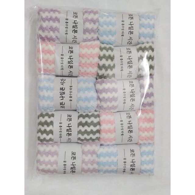 Khăn mặt xuất Hàn cotton siêu thấm cỡ to 30x50 cm