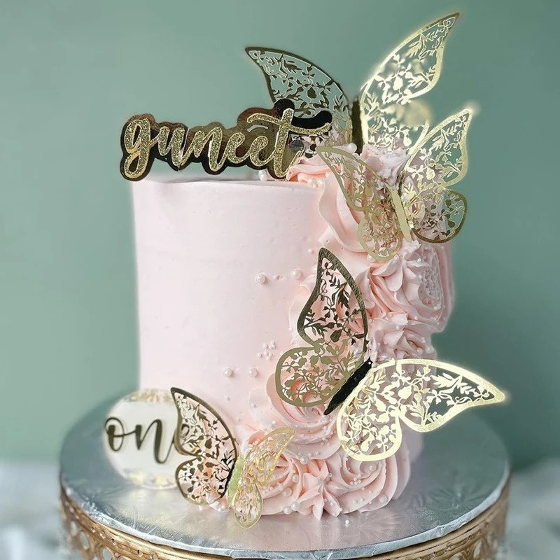 Set 12 Bươm Bướm 3D Chuyên Dùng Trang Trí Bánh Kem