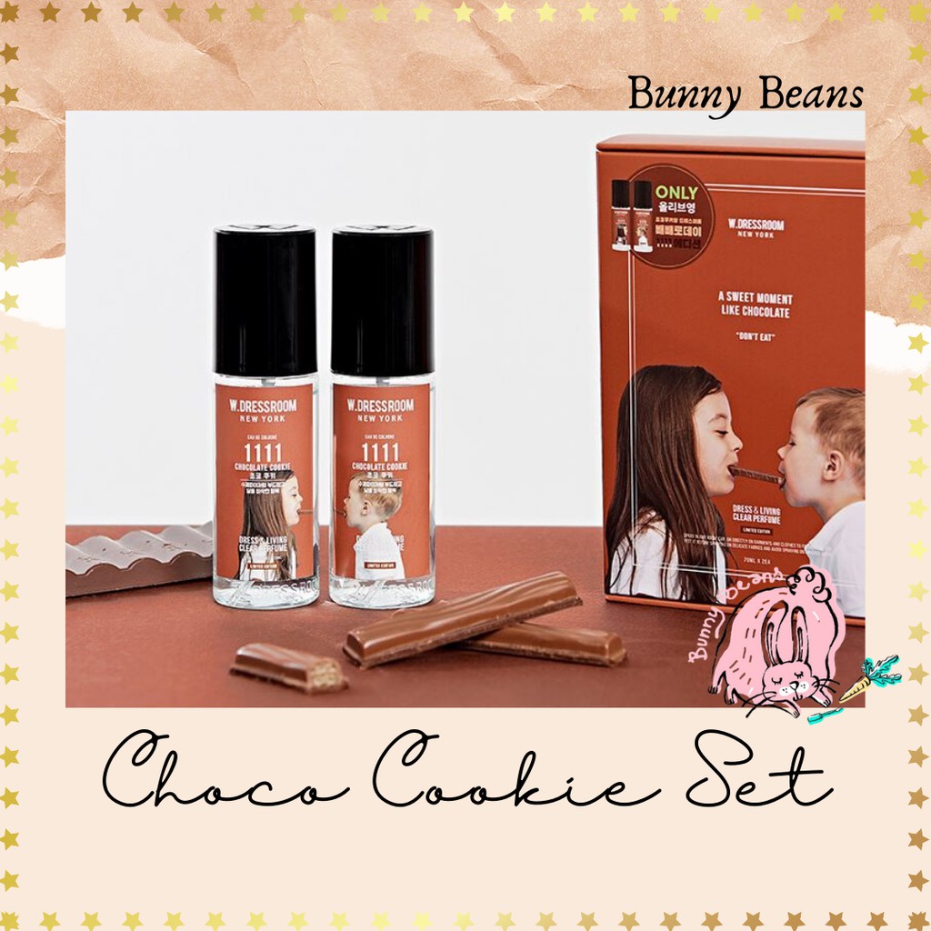 Bộ nước hoa socola Wdressroom Chocolate Cookie ngọt ngào (2 chai x 70ml) (Shop Bunny Beans) | Thế Giới Skin Care