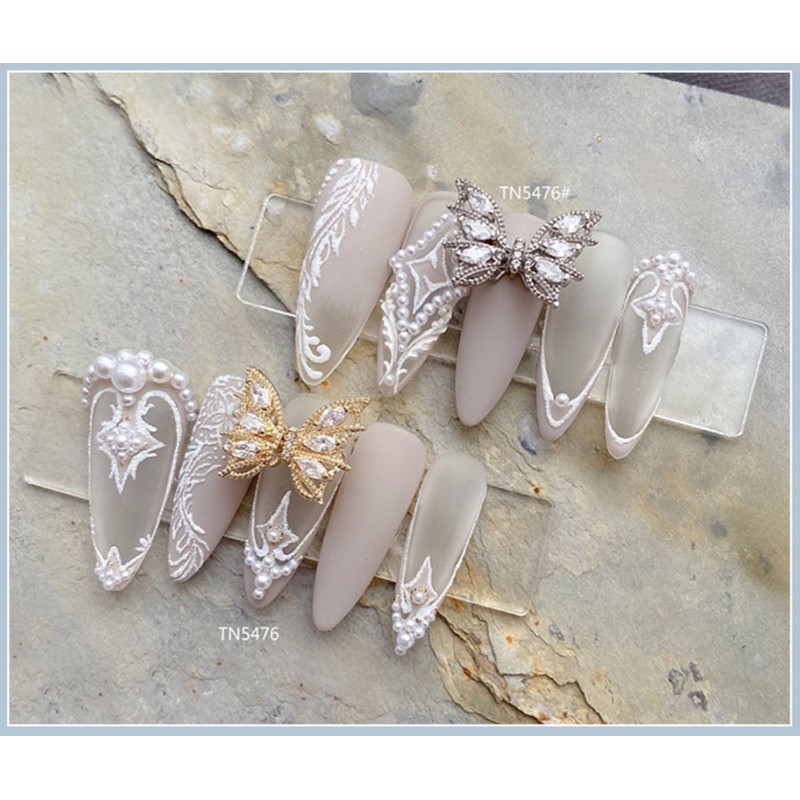 1 Charm Bướm Cao Cấp so Hot, cánh bướm chuyển động, gắn móng Nail