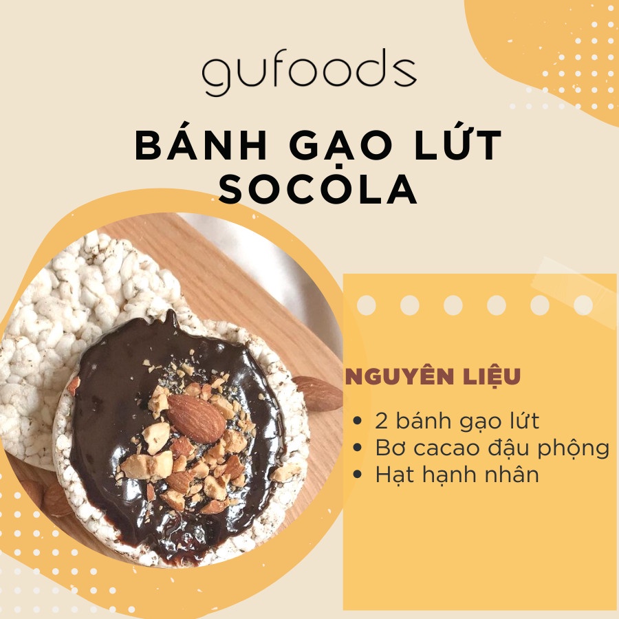Combo 2 Bánh gạo lứt superfoods GUfoods (510g / 35g) - Ăn kiêng, Thực dưỡng, Eat clean