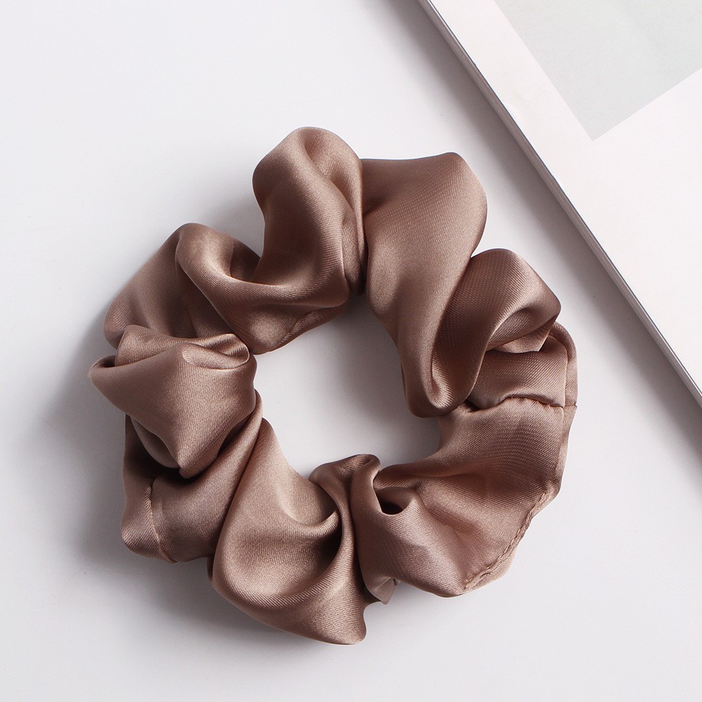 [Ảnh thật]CỘT TÓC VẢI SCRUNCHIES LỤA SATIN TÔNG NÂU SANG TRỌNG-THỜI TRANG HÀN QUỐC NỮ PHỤ KIỆN GIÁ RẺ ĐẸP