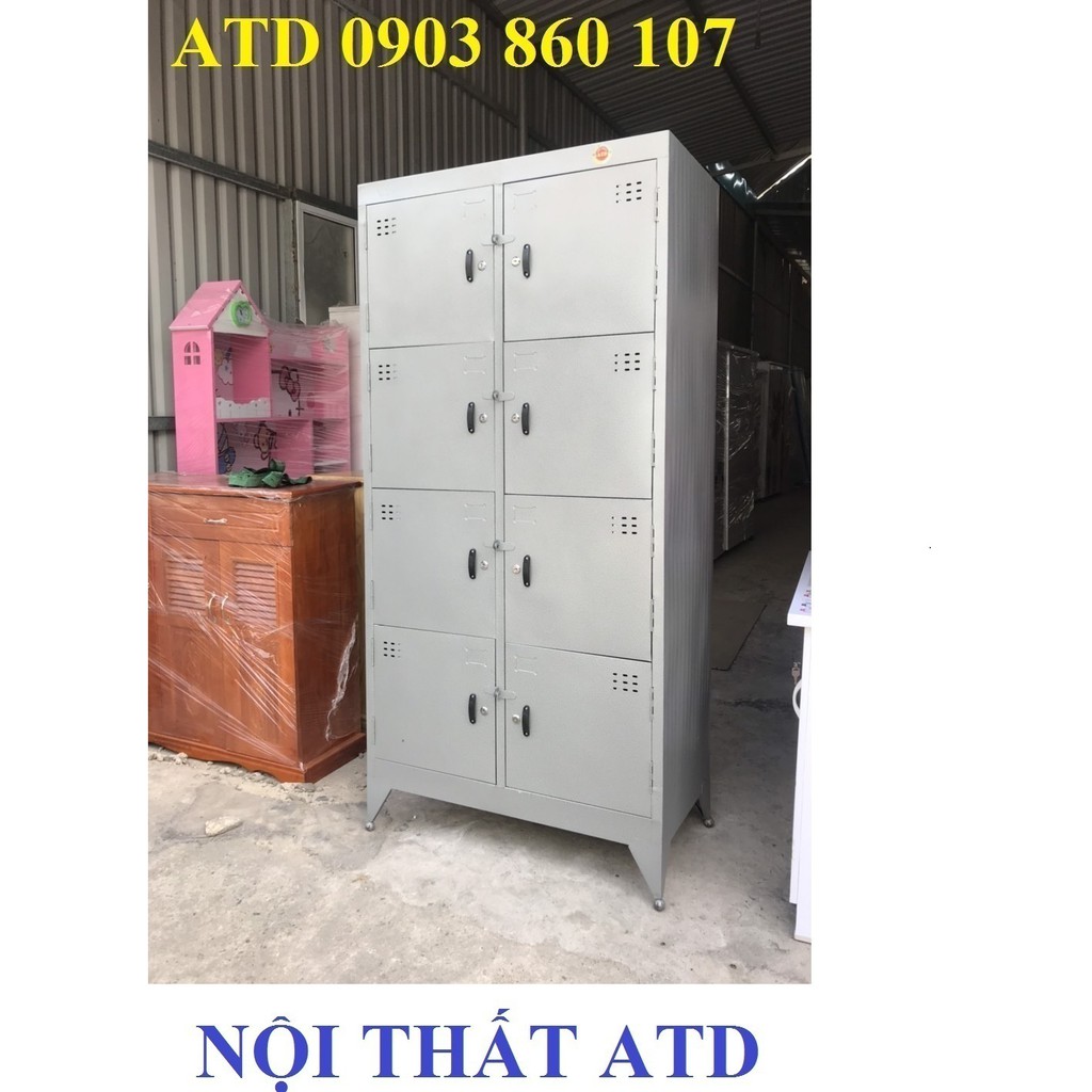 Tủ locker sắt đựng đồ cá nhân có khóa- Tủ hồ sơ văn phòng 8 cửa 10 cửa giá rẻ