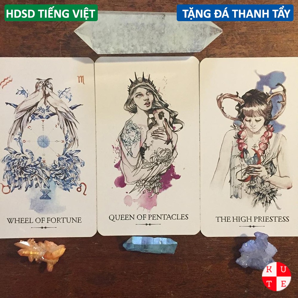 Bài Tarot The LineStrider 78 Lá Bài Tặng LinkHướng Dẫn Tiếng Việt Và Đá Thanh Tẩy