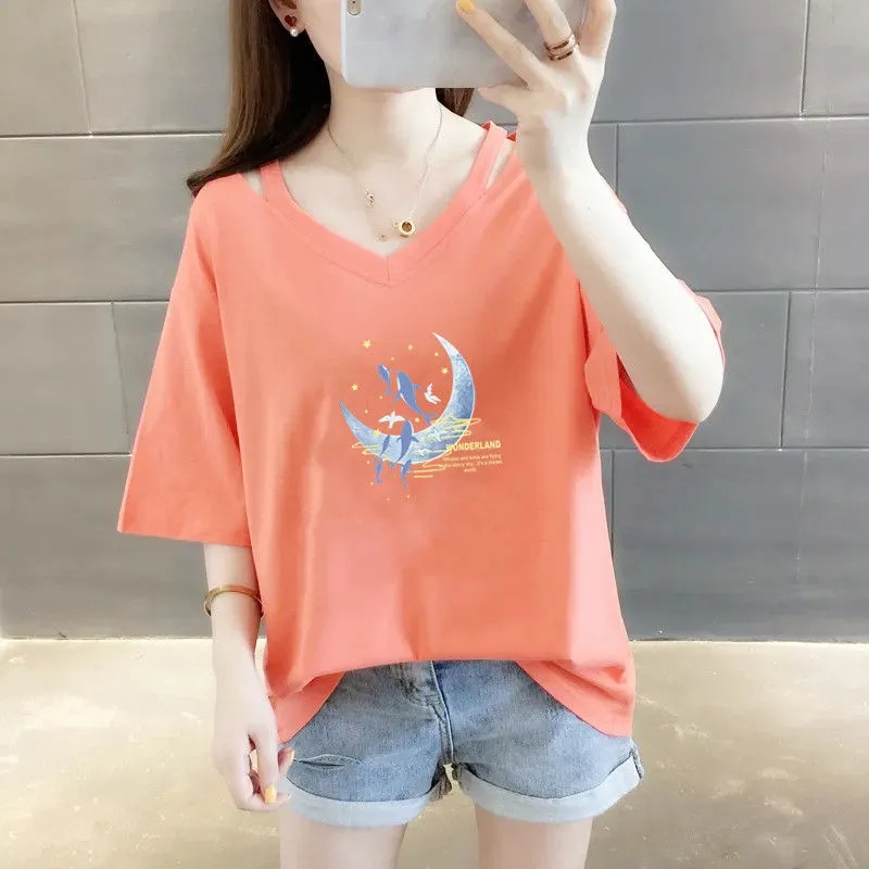 Áo Thun Nữ Cổ Chữ V Plus Size C9017 40-150KG