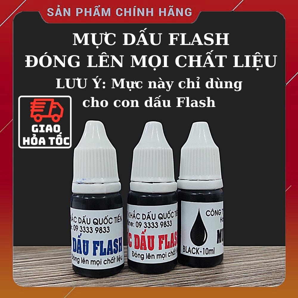 Mực dấu flash dùng cho con dấu flash - Đóng Trên Mọi Chất Liệu 10ml thương hiệu Quốc Tiến