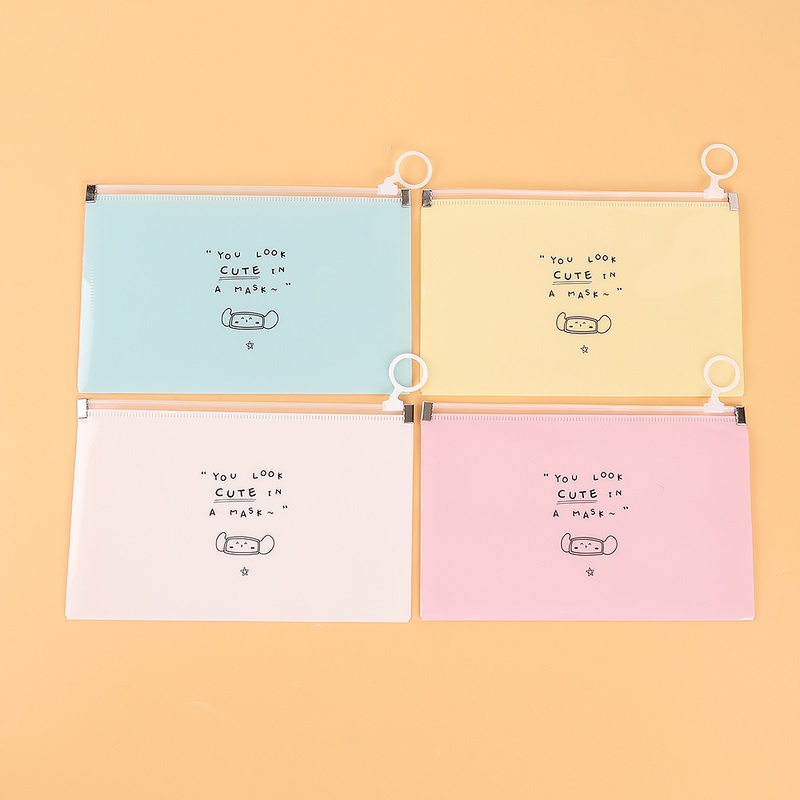 Túi Đựng Khẩu Trang Có Khóa Kéo Chống Nước Chống Bụi Dùng Một Lần