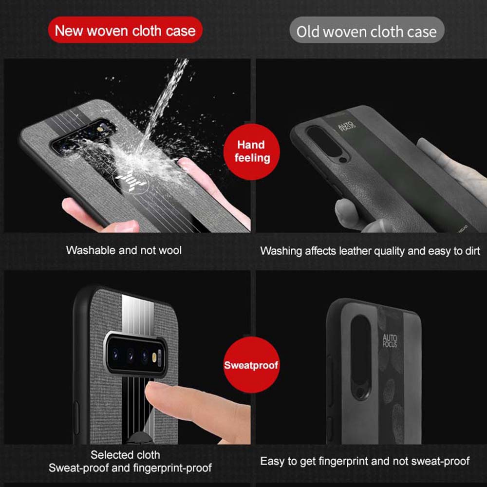 Ốp Điện Thoại Silicon Dẻo Bề Mặt Vải Có Khuyên Nam Châm Gắn Xe Hơi Samsung Galaxy Note 10 Plus 8 10 9 20 20 Ultra