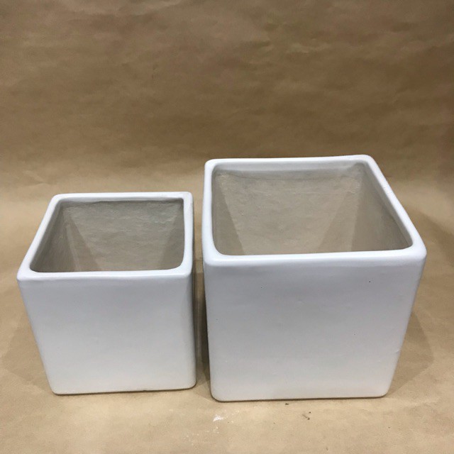 [Xanhshop22] Combo 2 chậu vuông gốm sứ bát tràng