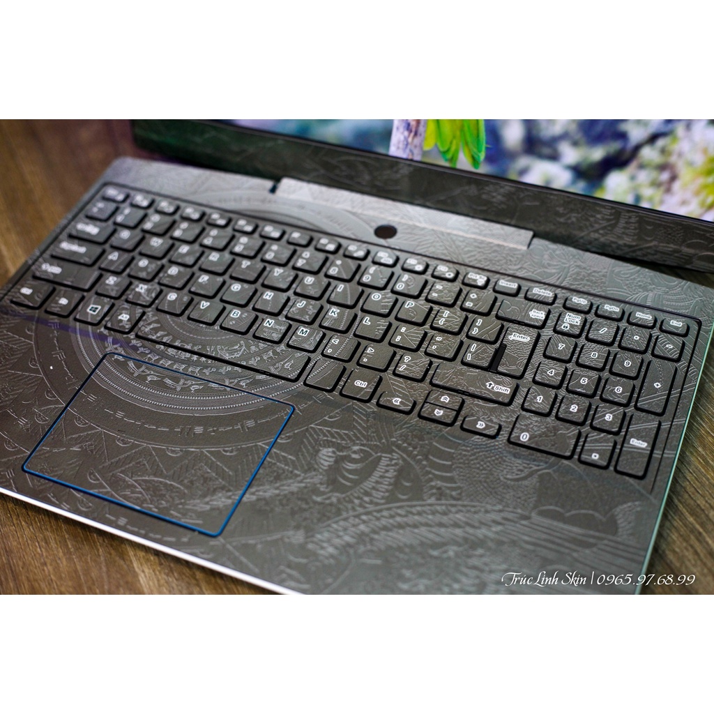 Skin dán laptop mẫu trống đồng xám xanh