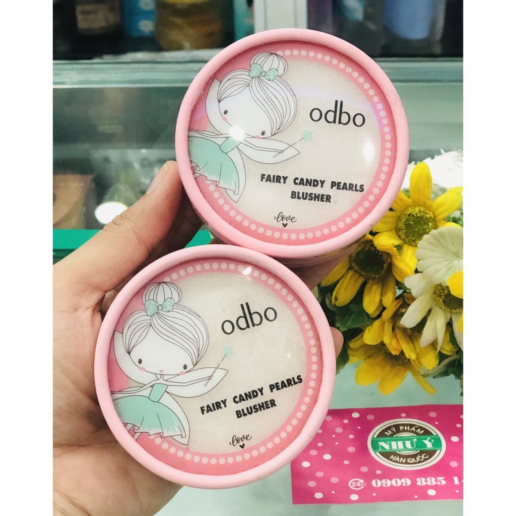 Phấn Má Hồng Dạng Viên Odbo Fairy Candy Pearls Blusher Love 20g