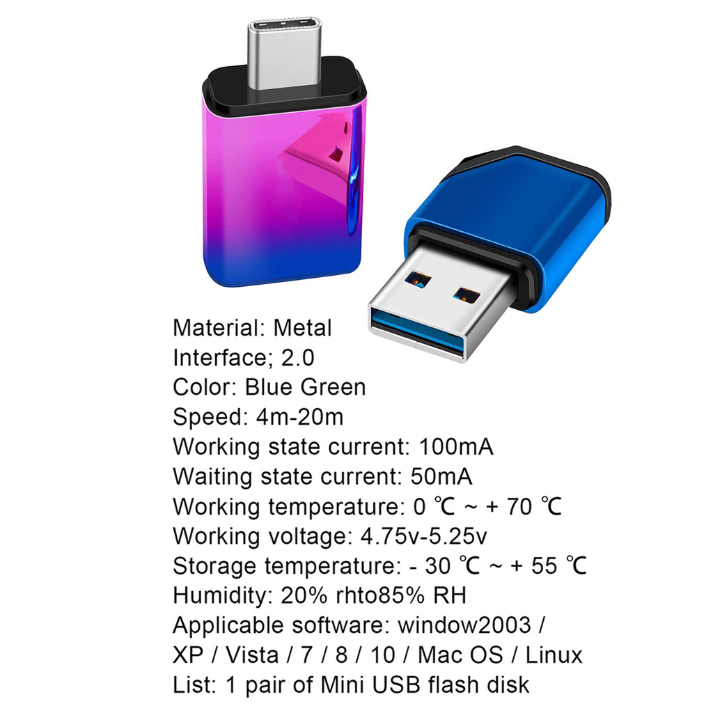 Set 2 Đĩa Usb 3.0 8gb / 16gb / 32gb / 64gb / 128gb 2 Trong 1 Cho Máy Chơi Game | BigBuy360 - bigbuy360.vn