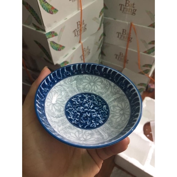 Bộ bát tràng giả cổ xanh lamBát tràng xanh cao cấp