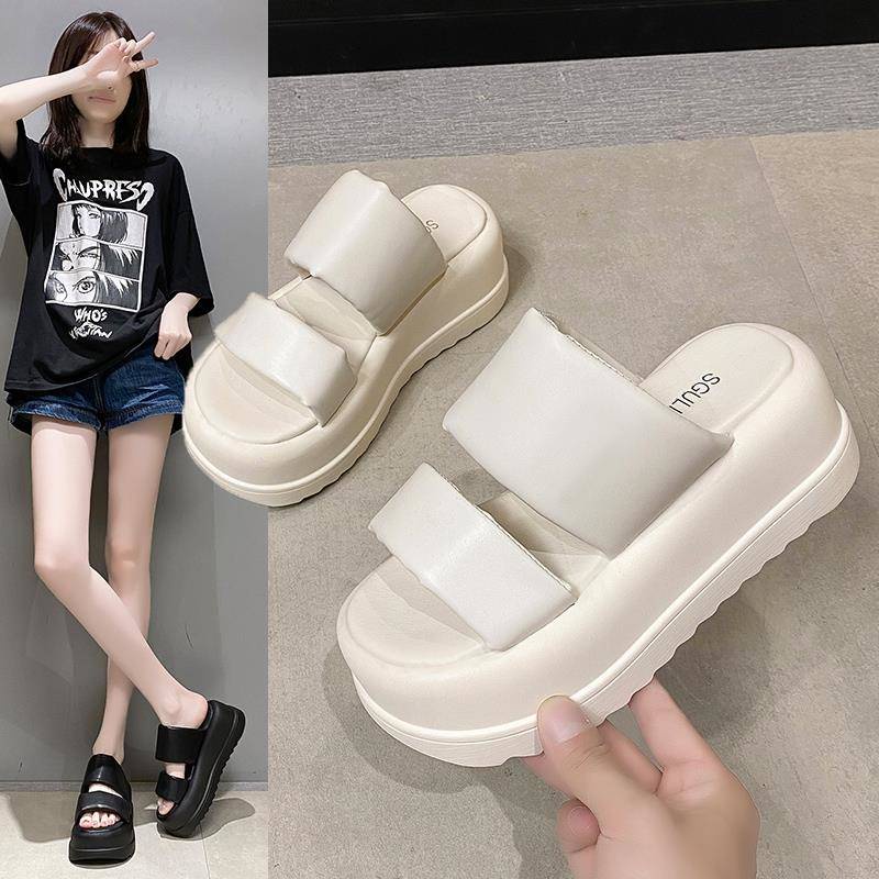 Dép xỏ ngón nữ đế dày Dép bánh mì đế cao Dép Xỏ Ngón Đế Dày Thời Trang Mùa Hè Cho Nữ