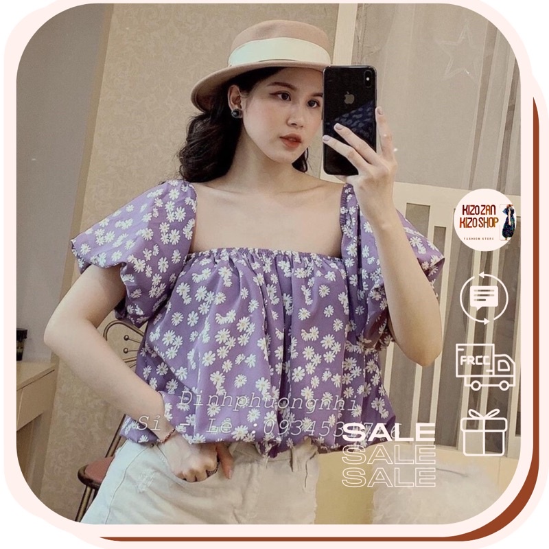 G41. 863. ÁO HOA CÚC TAY NGẮN