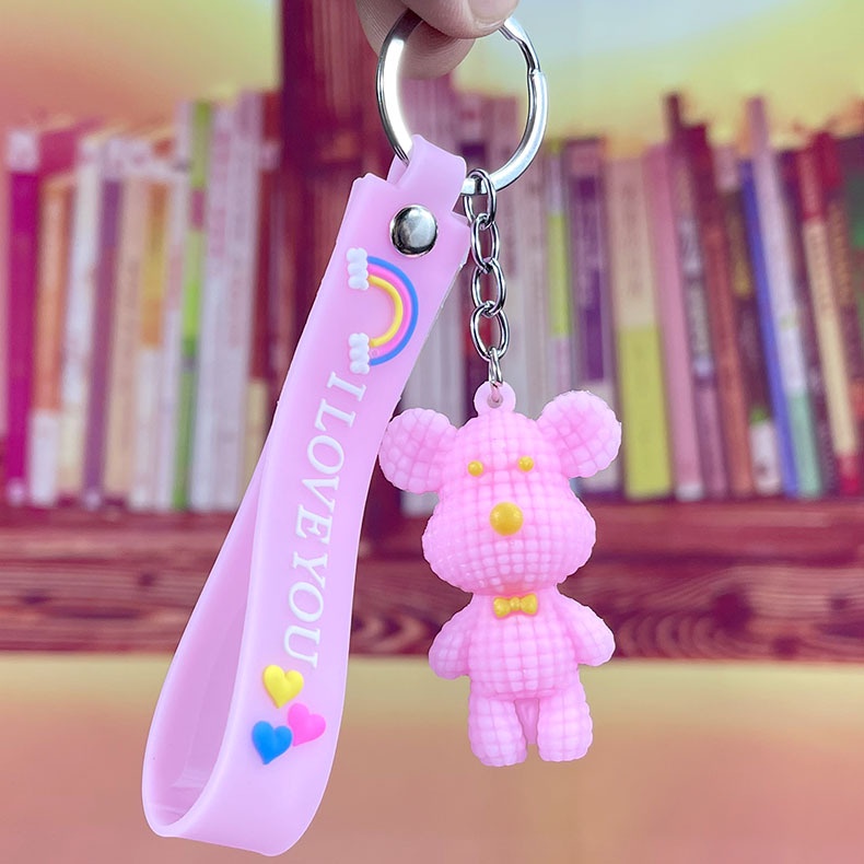 Móc Khóa Hình Gấu Thời Trang Nhiều Màu