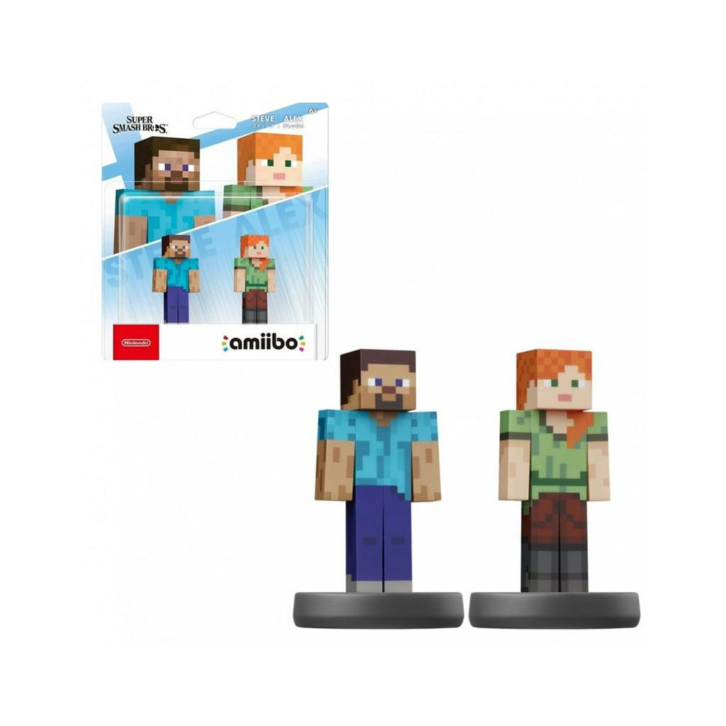 Amiibo Super Smash Bros - Steve+Alex