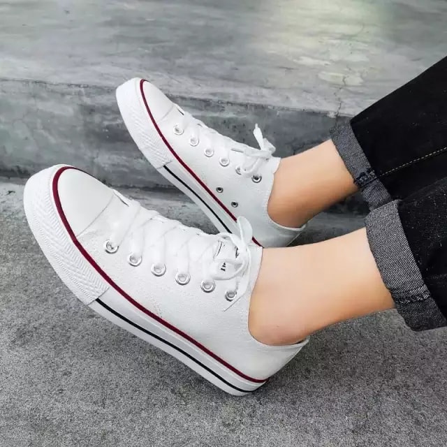 Giày ⚡Converse Classic Trắng⚡  Cổ Thấp, Cao - Sneaker CV Trắng Cao Cấp HCM