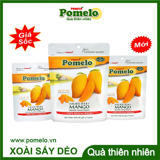 [CAO CẤP-Bộ 6 gói x 200g] Xoài Sấy Dẻo POMELO, Soft Dried Mango, Trái Cây Sấy, Đặc Sản