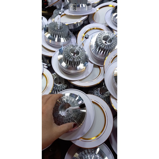A04 Đèn Âm Trần 9W 3 Chế Độ Đế Tản Giá Siêu Rẻ, Đèn Mắt Trâu 9W Phi 110  Trang Trí Trần Thạch Cao