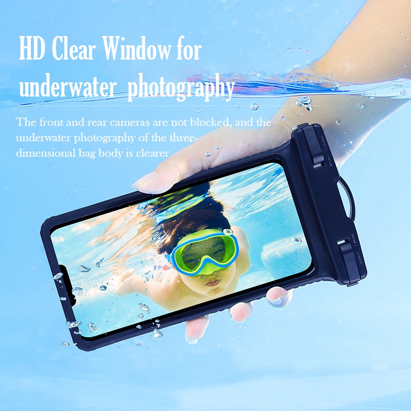 Túi Đựng Điện Thoại Bằng TPU Chống Nước Chống Rơi 3D Cho Đi Bơi