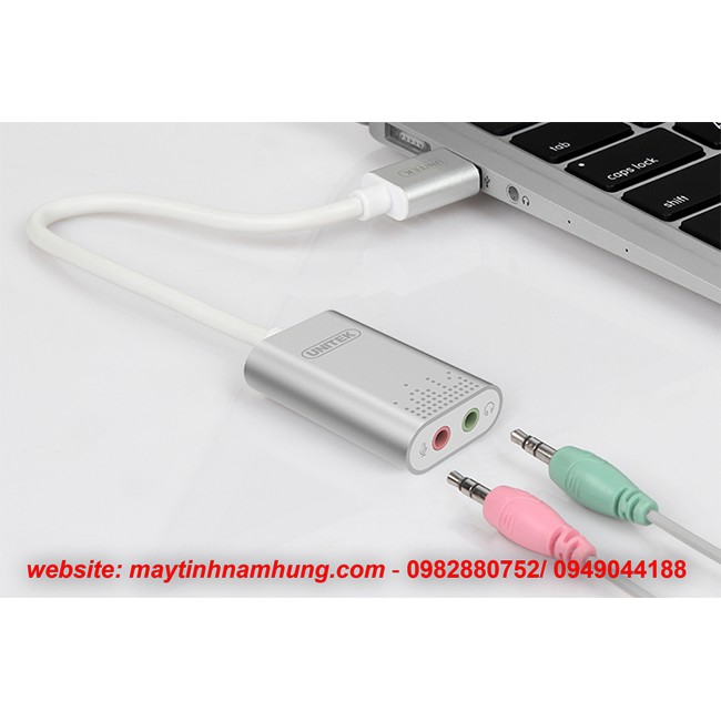 Cáp chuyển cổng cắm tai nghe qua USB Unitek Y-247