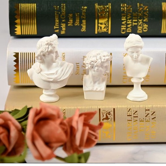 ĐẦU TƯỢNG NHỰA Thạch cao phụ kiện trang trí chụp ảnh. Mô hình cột trụ la mã. Tượng nhựa thạch cao nghệ thuật