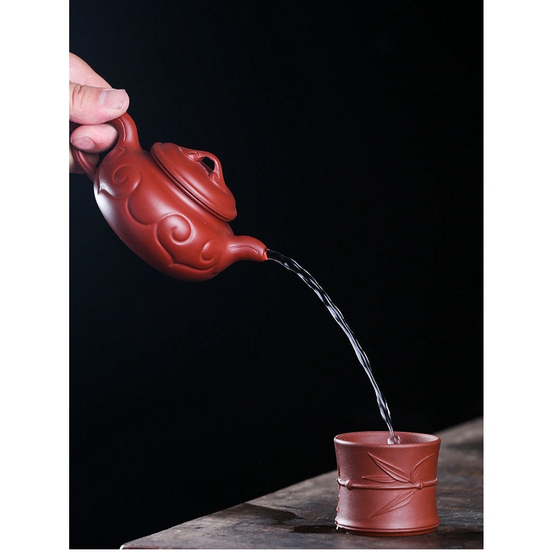 Ấm Tử Sa Nghi Hưng Phỏng Cổ Như Ý 200 ml (Đại Hồng Bào)
