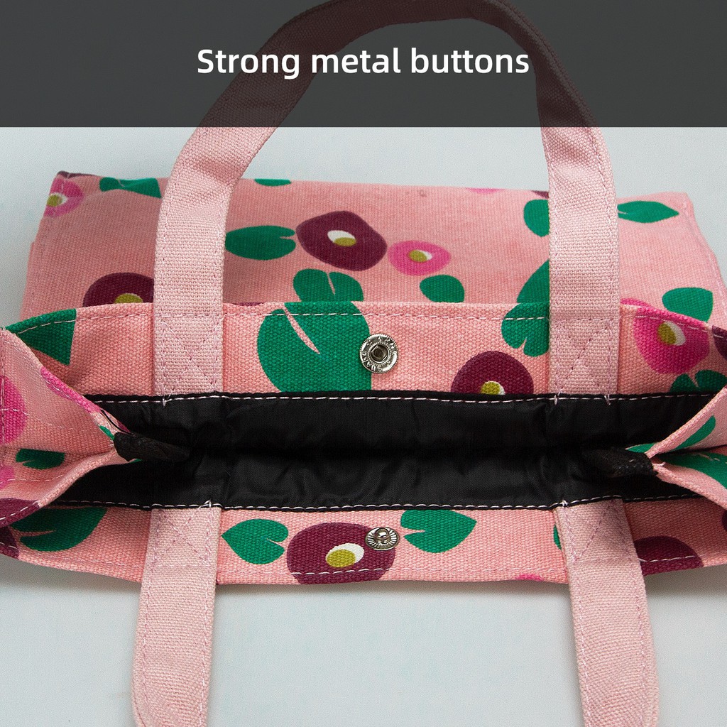 Túi xách FUNTRAVEL LS5003 vải canvas in hoa xinh xắn thời trang cho nữ