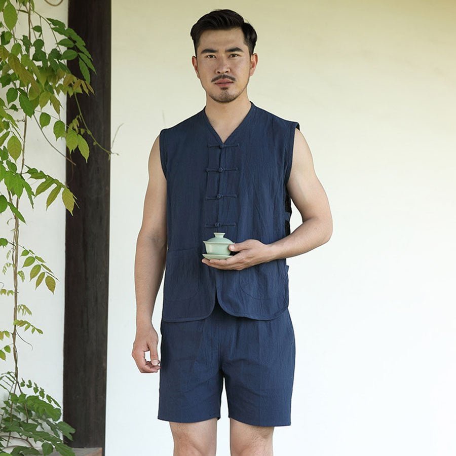 Đồ Bộ Nam 3 Lỗ Cao Cấp Chất Đũi Trơn Nam Phong Cách Hàn Quốc