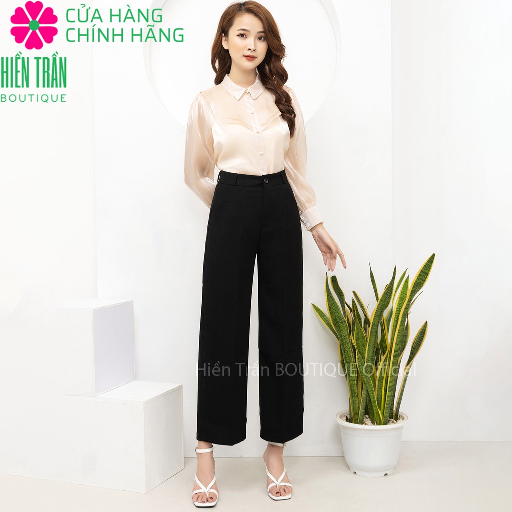 Quần suông ống rộng Ruby Fashion lưng cao vải cao cấp culottes nữ mặc kéo dài chân | BigBuy360 - bigbuy360.vn