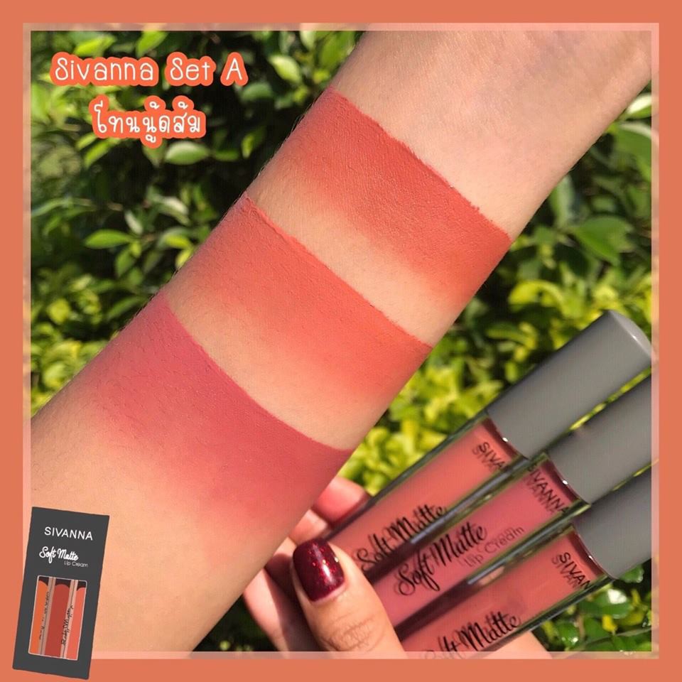 SET 3 SON KEM SOFT MATTE KHÁNG NƯỚC SIVANNA | BigBuy360 - bigbuy360.vn