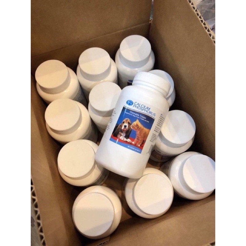 Canxi Cho Chó Mèo Calcium Phosphorus hộp 50 viên