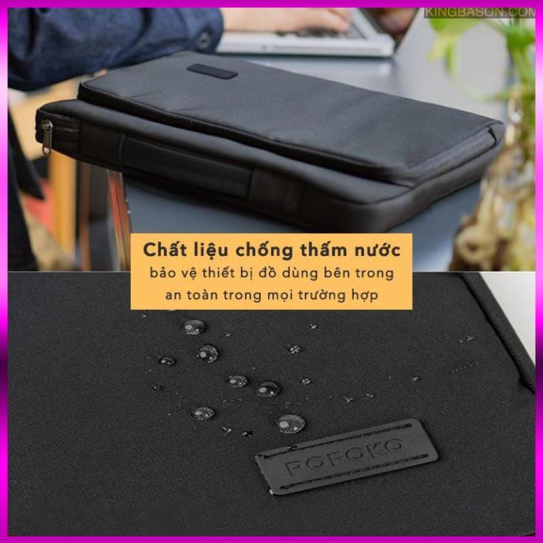 [Hỏa Tốc - Nhanh - Tiết Kiệm] Túi chống sốc Pofoko cho Macbook/Laptop đen - 13/14/15 inch (Màu đen)