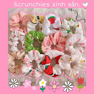 Combo 10 cột tóc vải scrunchies. (được chọn mẫu).