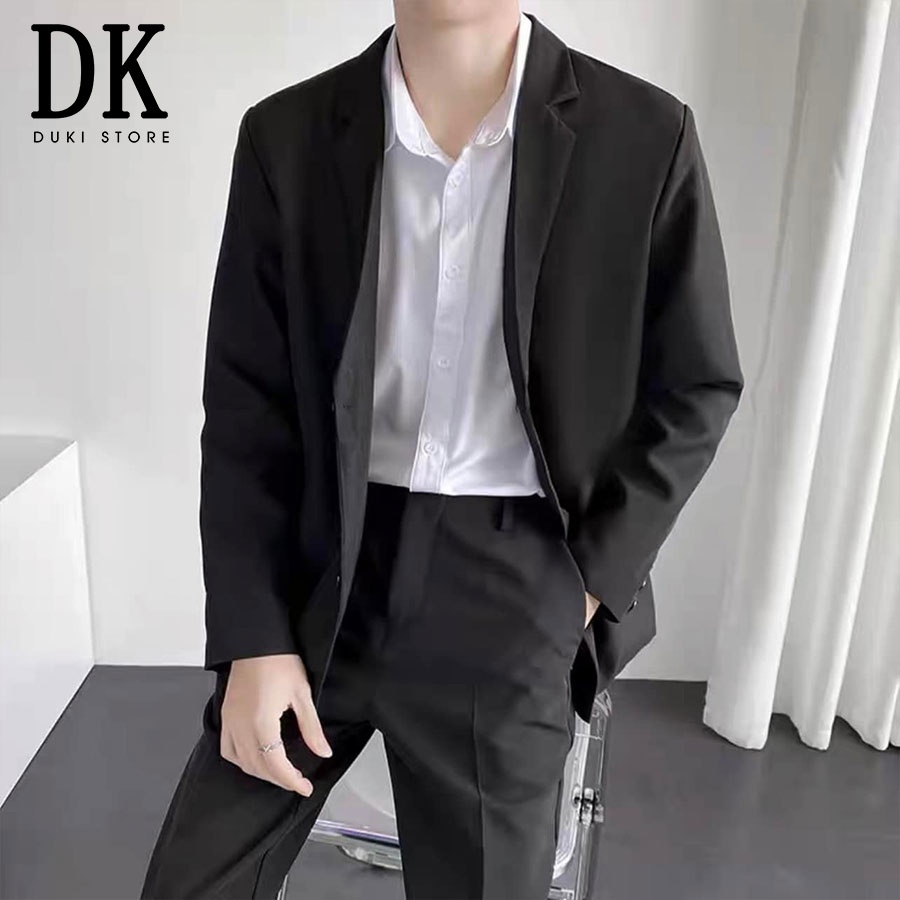 [SALE 50%] Áo khoác blazer nam ,áo vest nam balzer nam 2 cúc phong cách Hàn Quốc - DUKI STORE