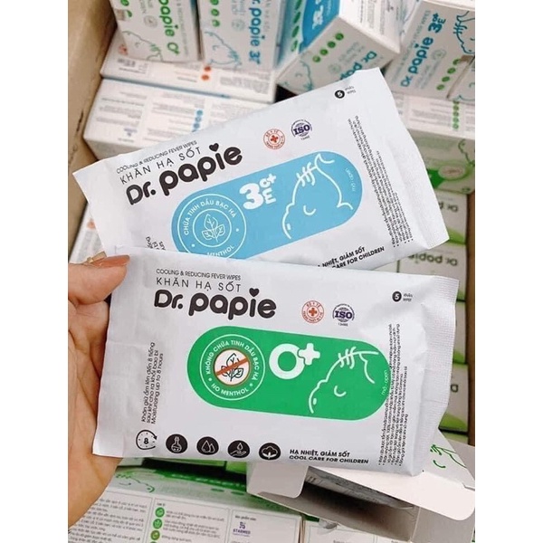 Khăn lau hạ sốt Dr Papie