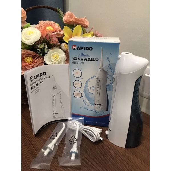 [Rapido RWG150] Máy tăm nước cầm tay Rapido RWB150, Bảo hành chính hãng 12 tháng.