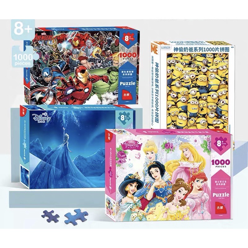 Bộ đồ chơi xếp hình Disney gồm 1000 mảnh ghép hình minion và chuột mickey