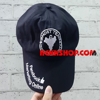 Nón kết logo GhostTeam 2 màu đen và trắng