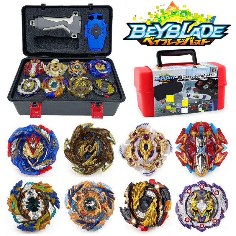 8 Món đồ chơi con quay Beyblade Burst + hộp mang đi