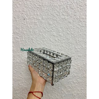 Hộp khăn giấy đá pha lê